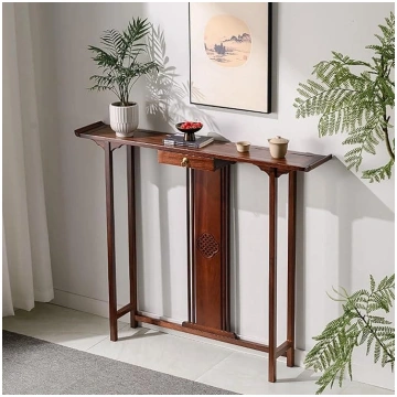 Narrow Console Table with Solid Wood Drawers, Smal