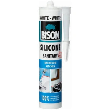 Silikona Hermētiķis BISON SILICONE SANITARY balts 