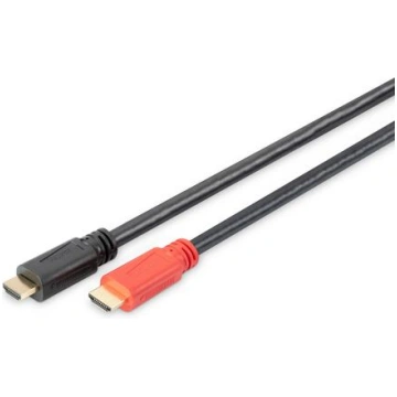 Digitus HDMI cable, Ethernet, amplifier, 10m, blac