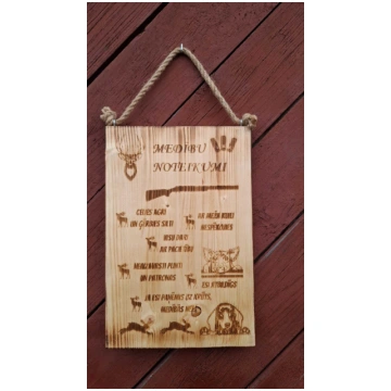 Plāksne "Medību noteikumi"