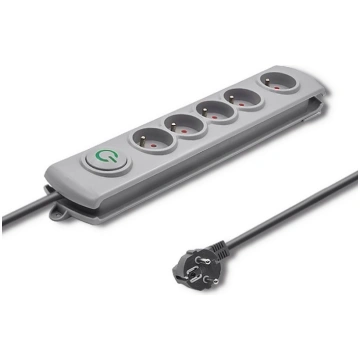 Surge protector 5 sockets 3m gray | 50272 | 590187