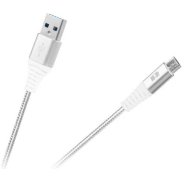 usb micro rebel kabelis 100 cm, balts
