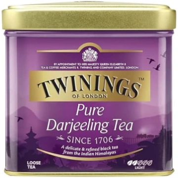 Twinings Pure Darjeeling – melnā tēja, iepakota tē