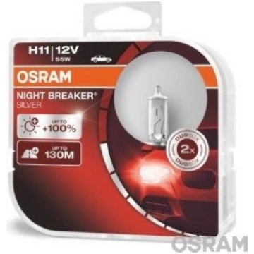 Osram H11 Spuldžu komplekts Night Breaker Silver 2