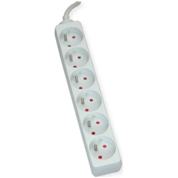 Value Power Strip, 6-way UTE, white, 3 m 19.99.104