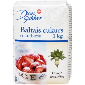 Cukurs DAN SUKKER, cukurbiešu, baltais, 1 kg (450-