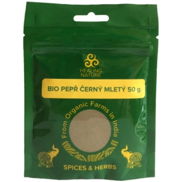 Bio Melnais pipars malts 50 g Healing Nature