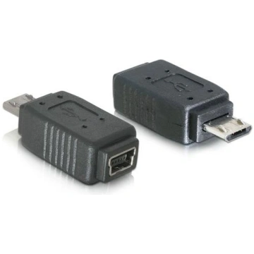 Delock USB Adapter micro B to mini B, straight/bul