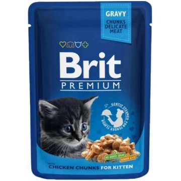 Mitrā kaķu barība Brit Premium Cat Kitten Chicken 