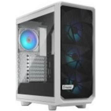 FRACTAL Design Meshify 2 Compact White TG Midi Tower – Transparentes Sidepanel, Gaming-Gehäuse