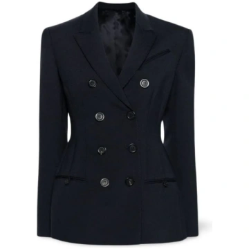 Blue double-breasted blazer - 40