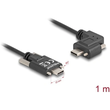 Delock USB 2.0 Cable USB Type-C™ male with screws 