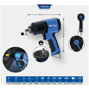 Brilliant Tools 1/2” Pneimatiskais triecienskrūvgr