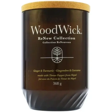 WoodWick ReNew Ginger & Turmeric svece liela 368 g