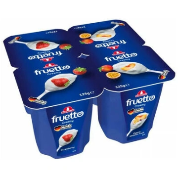Jogurta deserts Fruetto persiku - marakujas, zemeņ