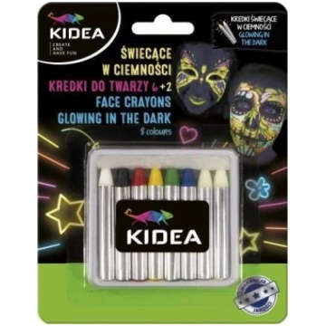 Kidea sejas krāsa, 8 krāsas, 2 dienasgaismas