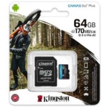 Kingston 64GB Micro SDHC CANVAS Go Plus SDCS2 Card
