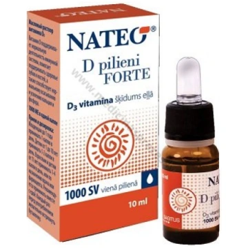NATEO D Vitamīna pilieni Forte 1000SV vienā pilien