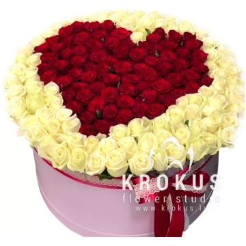 Rožu sirds cepuru kastē Sarkanas rozes