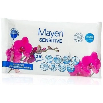 MAYERI Sensitive Mitrās salvetes 28gb. UNPL24 IZPĀ