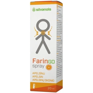 FARINGOSPRAY apelsīnu aerosols 20 ml SILVANOLS