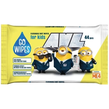 GOWIPES Mitrās salvetes Minions Gowipes 44vnt, 3 s