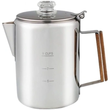 Kaffee-Perkolator, Edelstahl, 9 Tassen, Camping-Ka