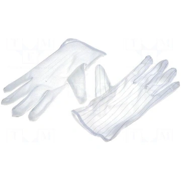 Protective gloves | Size: S | ESD | polyester fabr