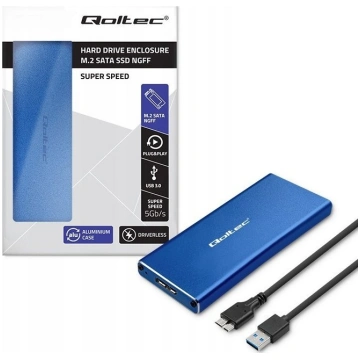 Qoltec O/kieszeń Qoltecdysk M.2 SSD | SATA | NGFF 