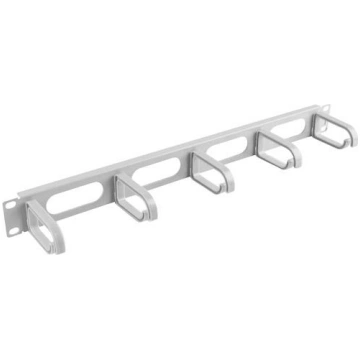 Rack 19" 1U kabeļu organizators 5 plastmasas gredz