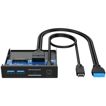 GRAUGEAR USB-HUB+Kartenleser Multi Front Panel, Ty