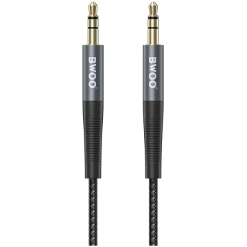 BWOO Nylon braided+Aluminum-alloy shell aux cable 
