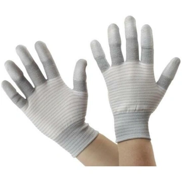 Protective gloves; Size: M; ESD; white,grey | ATS-