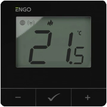 Telpas termostats E25, melns, 230V, ZigBee, (19800