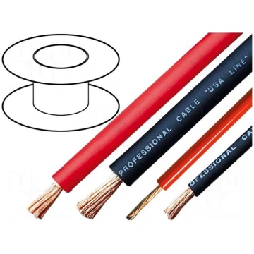 Wire: loudspeaker cable | 1x6mm2 | stranded | OFC 