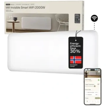 Mill Neredzamais Gudrais WiFi Sildītājs | PA2000WI