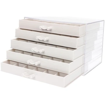 WRITWAA Aufbewahrungsbox mit Fächern Transparente 