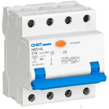 Chint | Circuit breaker RCBO, NB310L/3N, 3P+N, C32
