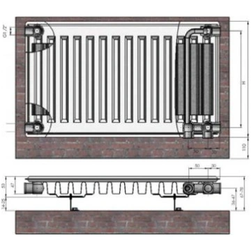 Radiators 11x500x1800 Ventil Compact Termolux 9115