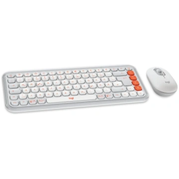 Logitech POP ICON COMBO OFF White Orange US Klavia