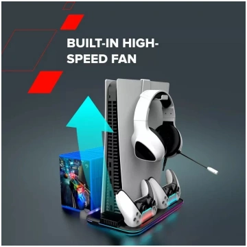 Canyon Statīvs Dzesēšanas Cs-51 Rgb Ps5 Slim/de Uz