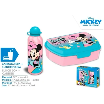 minnie mouse alumīnija pudele 500 ml + vēlās broka