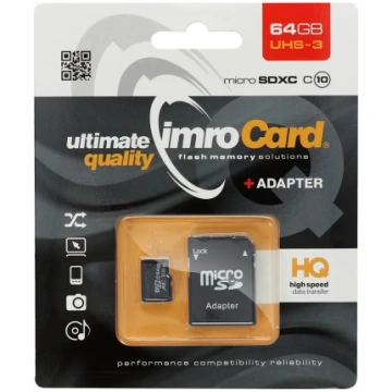 IMRO 64GB microSD memory card, 100MB/s, class 10, 