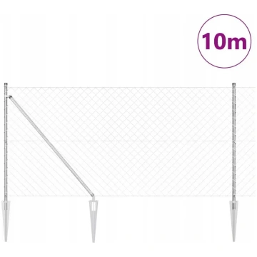Žogs VidaXL ķēžu siets ar 7 mietiem 1.2 x 10 m cin