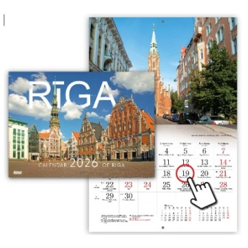 Kalendārs 2026 Rīga A4
