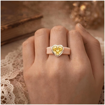14K Golden Plated khaki Skin-safe Silicone Ring, Y