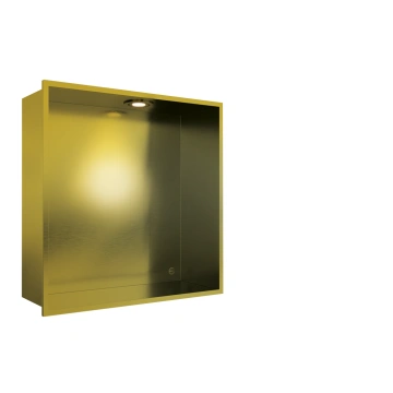 Tērauda dušas niša ar LED gaismu/100*300*300mm/zel