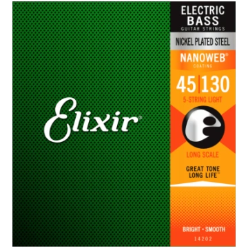 Elixir Bass Nanoweb 5-String Light 45-130 5 stīgu 