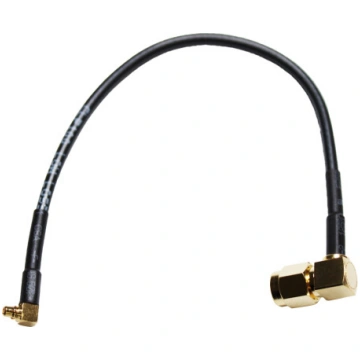 MMCX To RP-SMA-male Right-Angle Cable: 4-inch, 6-i