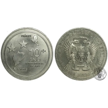 Saint Thomas & Prince, 100 Dobras 1985, 10th Anniv
